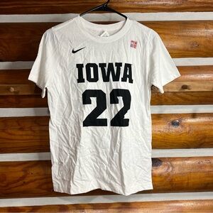 Nike Iowa Clark #22 White T-Shirt Youth Large